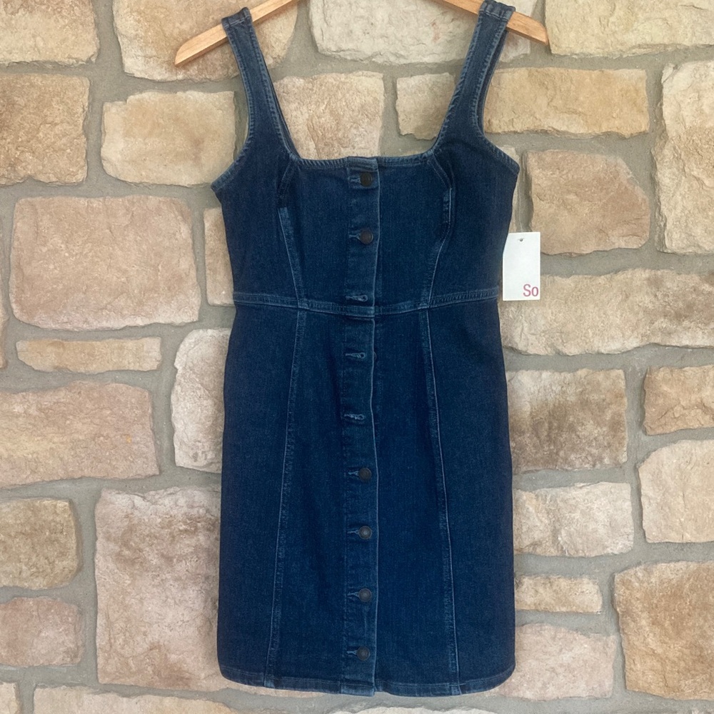 Kohl's Dark Blue Denim Mini Dress